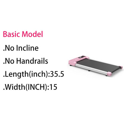Incline Walking Pad Treadmill with Remote Control