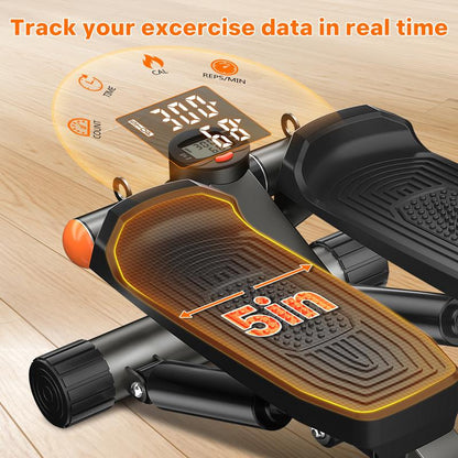 Mini Stepper with Resistance Bands Home Workout