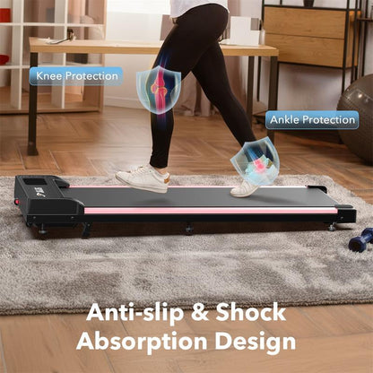 Incline Walking Pad Treadmill with Remote Control