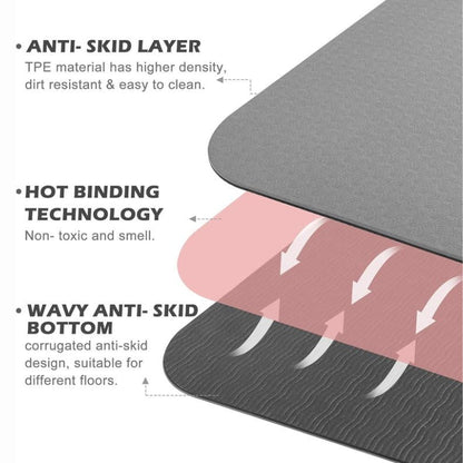 Non Slip Thick Fitness Mats with Storage Bag