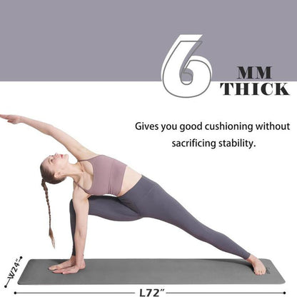 Non Slip Thick Fitness Mats with Storage Bag