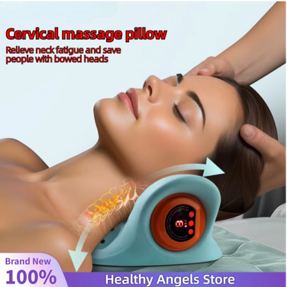 NeckEase Pro™ – Intelligent Cervical Traction & EMS Massage Pillow for Instant Neck Relief