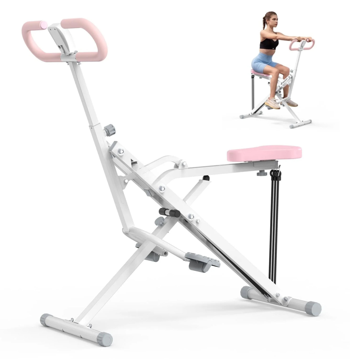 Adjustable Squat Trainer with Triple Resistance Bands for Total Lower Body Strength